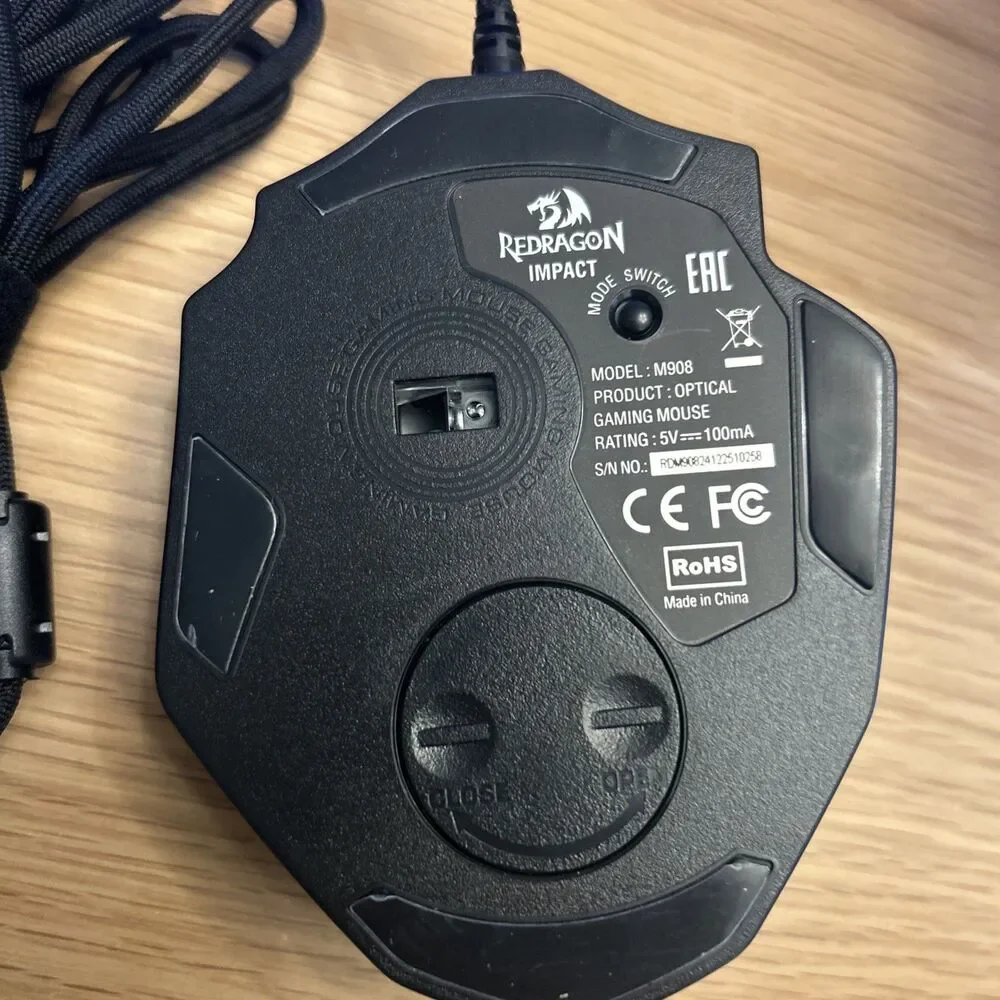 Redragon M908 Impact RGB LED MMO Gaming Mouse with 12 Side Buttons, Optical Wire